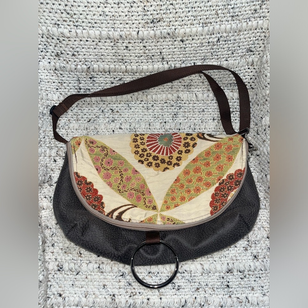 Floral Patterned Shoulder Bag with adjustable strap